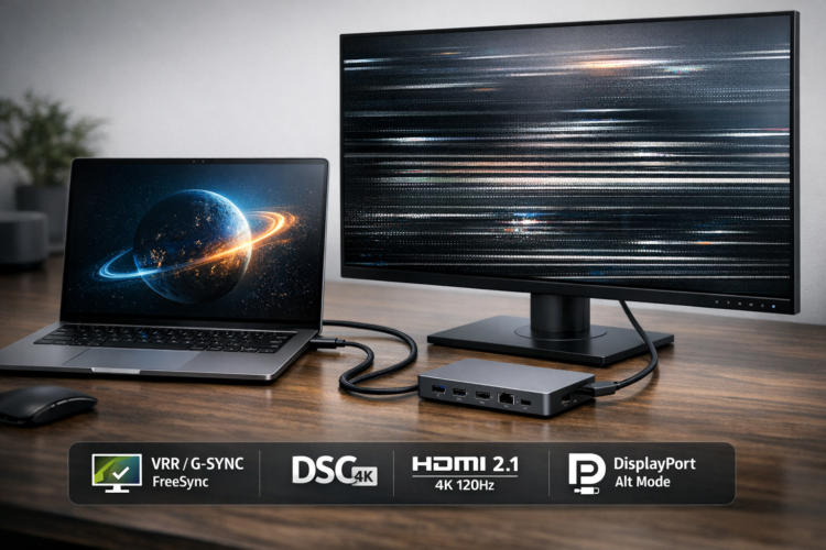 How to Fix External Monitor Flicker on USB‑C (2026): VRR/G‑SYNC/FreeSync, DSC, HDMI 2.1 vs DP Alt‑Mode, and Cable Bandwidth Tests