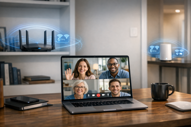 Wi‑Fi 7 Mesh vs High‑End Router for Laptops (2026): Real 6 GHz Range, MLO Behavior, and Best Settings for Stable WFH Calls